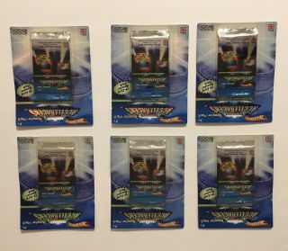 Rare (6) Hot Wheels Acceleracers 15 Card Booster Packs (collectible Card Game)