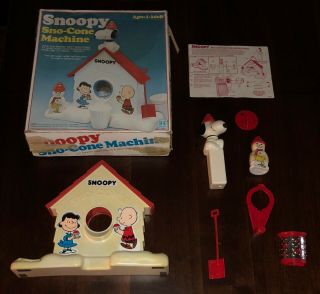 Vintage 1979 Snoopy Sno - Cone Machine Rare Complete Hasbro 5250 Peanuts Treat