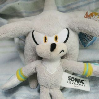 Ultra Rare Jazwares Silver Sonic The Hedgehog Sega 2010 Plush Toy Doll Tagged
