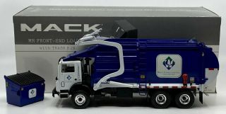 First Gear 19 - 3031 1:34 Waste Connections - Mack F/l Garbage Truck With Dumpster