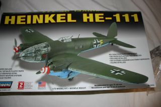 Lindberg Heinkel He 111 German Wwii Bomber Plane Model Kit 1/72 70510