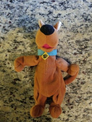 1998 Cartoon Network Scooby - Doo Plush/bean Stuffed Animal 9 " With Collar