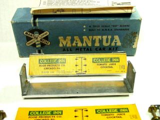 VINTAGE MANTUA HO SCALE REFRIGERATOR CAR KIT COLLEGE INN FOOD PRODUCTS CHICAGO 3