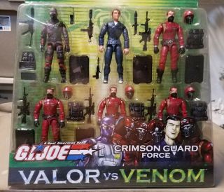 Gi Joe Valor Vs Venom Crimson Guard Force 6 Figure Set Tomax Firefly Arah Action