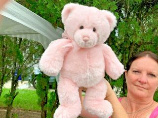 Vintage Gund Sunshine Baby Girl Pink Teddy Bear 14 " Plush Stuffed Animal Toy
