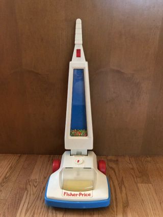Vintage Fisher Price Magic Vacuum Toy Cleaning Carpet Lights Up Makes Noise