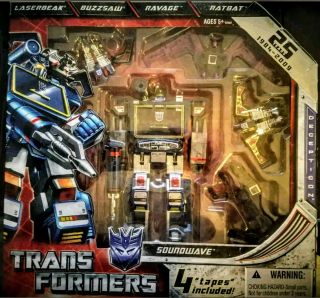 Transformers Universe Soundwave W/tapes 2009 Sdcc Exclusive 25th Anniversary