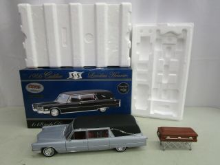 Precision Miniatures 1966 Cadillac S & S Landau Hearse 1:18 (mib) Silver