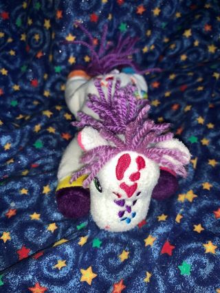 Lisa Frank Lollipop The Rainbow Horse 8 " Beanbag Plush Stuffed Animal Toy