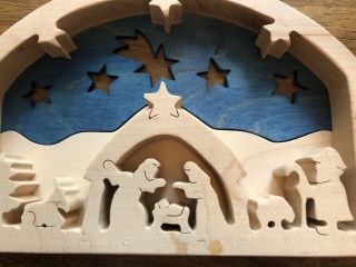 German Nativity Wooden Triptych - Great For Waldorf Table - Kinderkram? 3