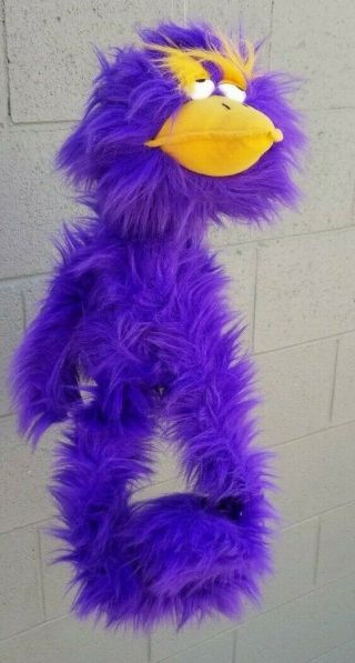 Purple Doozy Bird Marionette Walking Fluffy Bird,  Muppet String Puppet Hosung