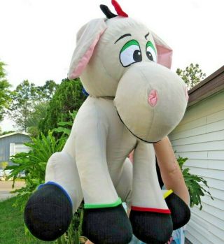 Very Rare Huge Vintage Toy Factory Giant Donkey Plush Foam Stuffed Animal Doll