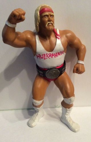 Rare Hulk Hogan White Shirt Wwf Wwe Ljn Authentic W/ Belt