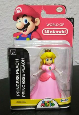 World Of Nintendo Mario Princess Peach 2.  5in Figure Series 1 - 3