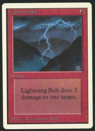 1x Unlimited Lightning Bolt Mtg Unlimited - Kid Icarus -