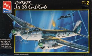 Amt Ertl 1:72 Junkers Ju - 88 G - 1/g - 6 Plastic Aircraft Model Kit 8897u