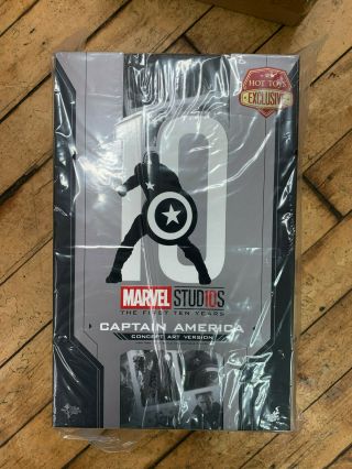 Marvel Hot Toys Captain America Mms 488 Concept Art 1/6 Figure Avengers No Reser