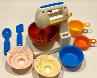 Vintage Fisher Price Fun With Food Mixing Center 2114 Hand Mixer 1987