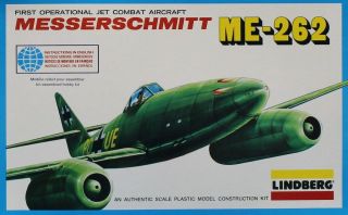 Lindberg 1:48 Messerschmitt Me - 262 Plastic Model Kit 2314u