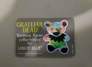 Grateful Dead Liquid Blue Bean Bear Collector Trade Ad Card 1st Edition