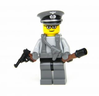 Custom German Ww2 Axis Officer Field Gear Made With Real Lego® Minifigure