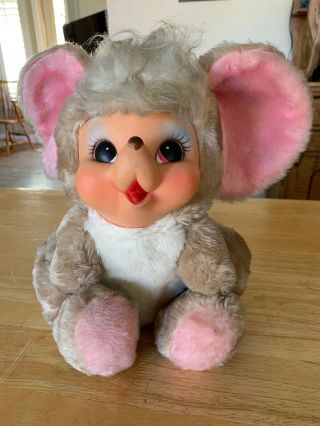Vintage Rushton Mouse Rubber Face Plush Stuffed Doll