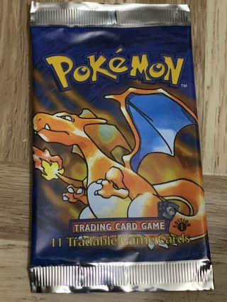 Opened Base Set 1st Edition English Booster Pack Wrapper Pokemon Charizard