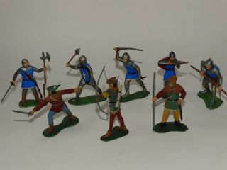 Robin Hood Set Of 8 Plastic Pro Painted 60mm Toy Soldiers