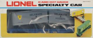 Lionel O Gauge Delaware & Hudson D&h 9226 Flatcar Flat Car W/ Vans 6 - 9226u