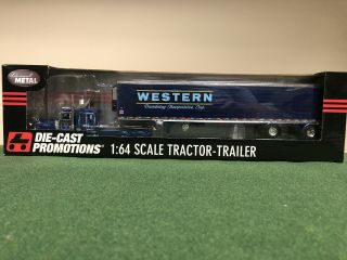 Dcp Diecast Promotions 1/64 Western Distributing Peterbilt 389 W/ Refer Trailer