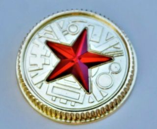Red Crystal Power Coin - Gold Made For Bandai Legacy Morpher