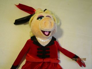 Disney Miss Piggy Hand Puppet By Madame Alexander Red Dress Plush Muppet 68360 Q