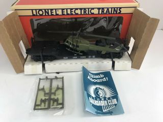 Lionel 6 - 16952 O - 27 Usn Depressed Center Flat Car With Helicopter