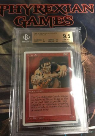 Mtg Alternate 4th Edition Gray Ogre (bgs 9.  5) Gem Magic Card