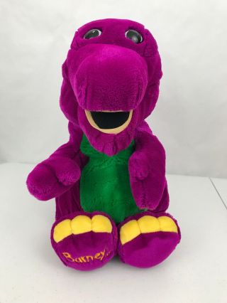 1992 Vintage Dakin 20 " Barney The Dinosaur Purple And Green Plush Freshly Washed