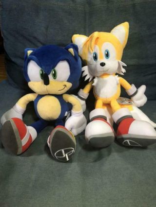 Sega Sonic The Hedgehog ＆ Tails Miles Plush Rare Joy Police Staffy Toy 2 Set