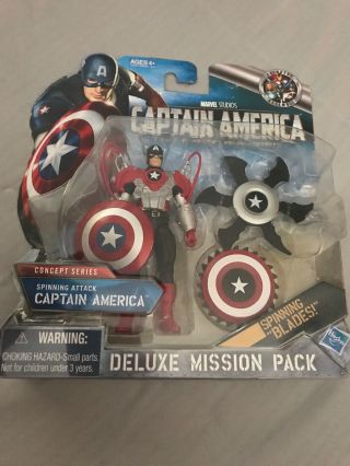 Marvel Captain America Concept Series Spinning Attack Figure Deluxe Mission Pack