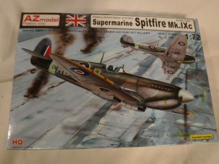 1/72 Az Model Raf Or Usaaf Supermarine Spitfire Mk Ixc Early Tails 7392 Miob