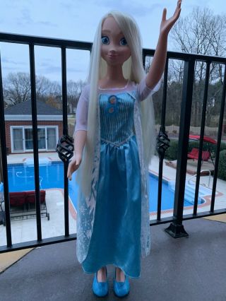 Disney Frozen 38” My Size Princess Elsa Life - Size Playdate Doll Huge