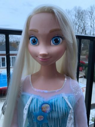 DISNEY Frozen 38” MY SIZE Princess ELSA Life - size Playdate DOLL Huge 3
