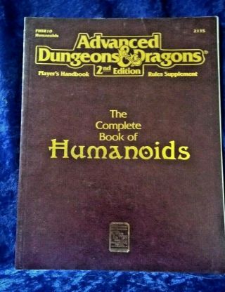 Tsr 2139 Ad&d 2nd Edition Complete Humanoids Handbook 1994