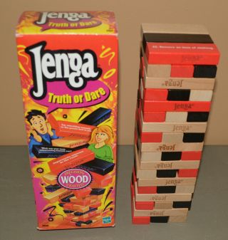 Jenga Truth Or Dare Game - Hasbro 2000 - Complete