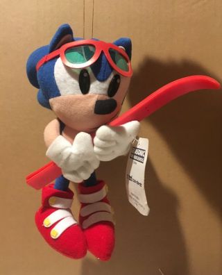 Rare 1995 Sonic The Hedgehog Ski Sports Plush Toy Figure Segasonic Japan Vintage