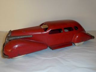 Large Wyandotte Pressed Steel Streamlined Lasalle Red Sedan From 1930 