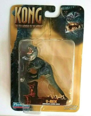 " King Kong V Rex " 2005 Playmate Toys Mini Action Figure On Card