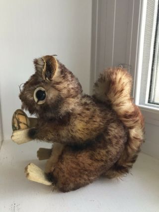 Vintage Steiff Perri Squirrel,  With Tags,  Pine Cone And Button