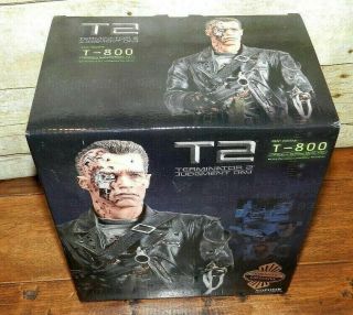 SIDESHOW EXCLUSIVE TERMINATOR T - 800 1/6 SCALE BUST BATTLE 0005/1000 3