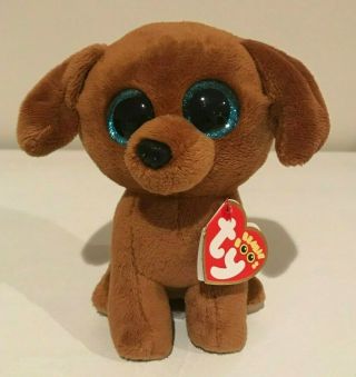 Ty Beanie Boos Dougie Dachshund Dog 6 " Plush Stuffed Animal Nwmt