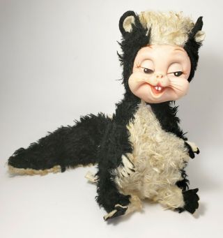 Vintage Skunk - Rushton Star Creation Rubber - Face Plush Doll Stuffed Animal Toy