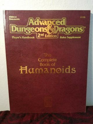 Ad&d The Complete Book Of Humanoids - Tsr